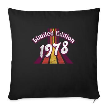 Edition Limitée 1978 Millésime - Housse de coussin décorative 45 x 45 cm - noir - Devant