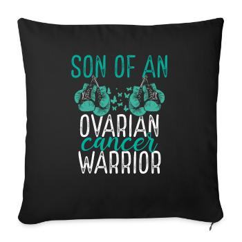Son Ovarian Cancer Awareness Month Ribbon - Sofakissenbezug 45 x 45 cm - Schwarz - Vorne