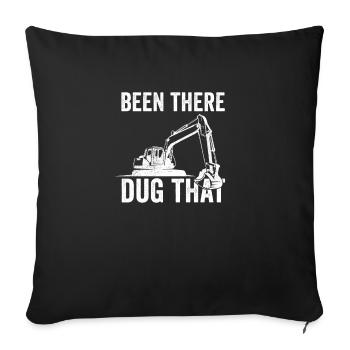 Excavator Construction Site Excavator Driver Excavator Gift - Sofa pillowcase 17,3'' x 17,3'' (45 x 45 cm) - black - Front