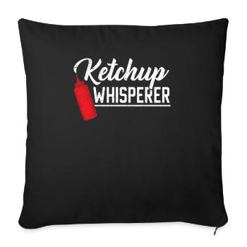 Condiments Food Lover Tomato Ketchup Whisperer - Sofa pillowcase 17,3'' x 17,3'' (45 x 45 cm) - black - Front