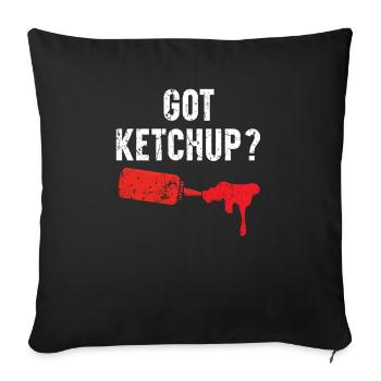 Got Ketchup Condiments Food Lover Tomato Ketchup - Sofa pillowcase 17,3'' x 17,3'' (45 x 45 cm) - black - Front