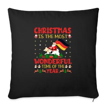 Noël est le plus beau tome de l’année - Housse de coussin décorative 45 x 45 cm - noir - Devant