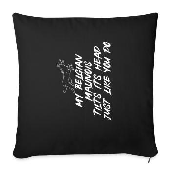Malinois Belgian Shepherd Mechelaar Dog - Sofa pillowcase 17,3'' x 17,3'' (45 x 45 cm) - black - Front