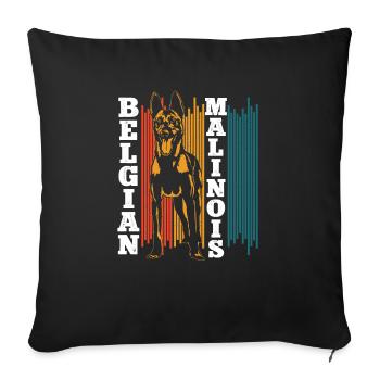 Malinois Belgischer Schäferhund Mechelaar Hund - Sofakissenbezug 45 x 45 cm - Schwarz - Vorne