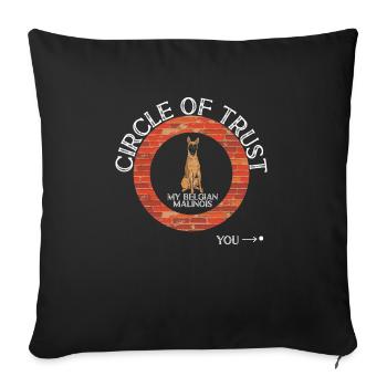 Malinois Belgischer Schäferhund Mechelaar Hund - Sofakissenbezug 45 x 45 cm - Schwarz - Vorne