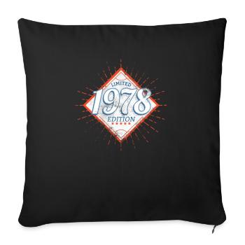 Edition Limitée 1978 Millésime - Housse de coussin décorative 45 x 45 cm - noir - Devant