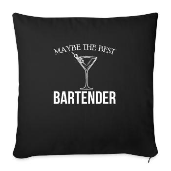 Peut-être le meilleur cadeau de barman Shirt Bartender - Housse de coussin décorative 45 x 45 cm - noir - Devant
