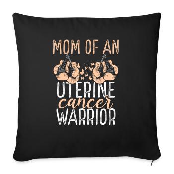 Maman Sensibilisation au cancer de l’utérus Fête des mères Maman - Housse de coussin décorative 45 x 45 cm - noir - Devant