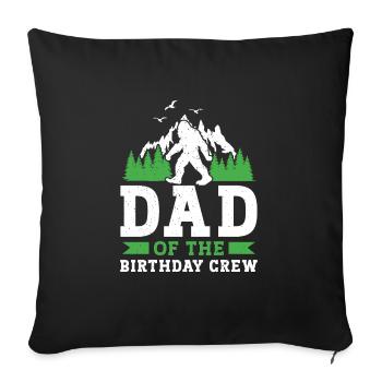 Bigfoot Party fournit le père de l’équipe d’anniversaire - Housse de coussin décorative 45 x 45 cm - noir - Devant