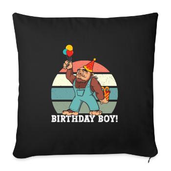 Bigfoot Party Supplies Birthday Boy Sasquatch - Sofa pillowcase 17,3'' x 17,3'' (45 x 45 cm) - black - Front