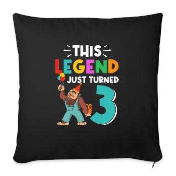 Bigfoot Party Supplies Dad Of The Birthday Crew - Sofakissenbezug 45 x 45 cm - Schwarz - Vorne