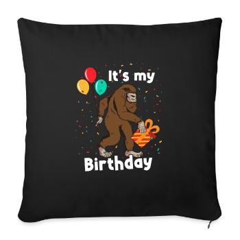 Bigfoot Party Supplies It's My Birthday - Sofa pillowcase 17,3'' x 17,3'' (45 x 45 cm) - black - Front