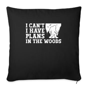 Bigfoot Party Supplies I Can't I Have Plans In - Sofa pillowcase 17,3'' x 17,3'' (45 x 45 cm) - black - Front