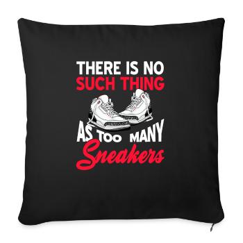 Il n’y a pas trop de baskets drôles - Housse de coussin décorative 45 x 45 cm - noir - Devant