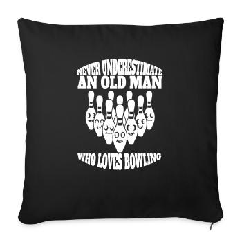 Bowling Kegel Gift Bowling Ball Bowler Bowling - Sofa pillowcase 17,3'' x 17,3'' (45 x 45 cm) - black - Front