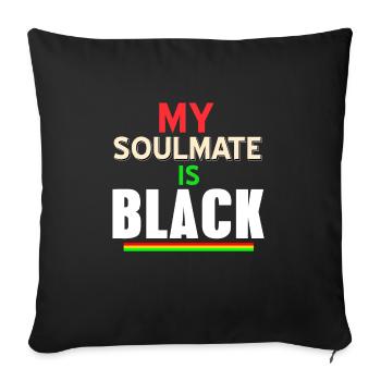 Cool Retro My Soulmate Is Black T-Shirt - Sofakissenbezug 45 x 45 cm - Schwarz - Vorne