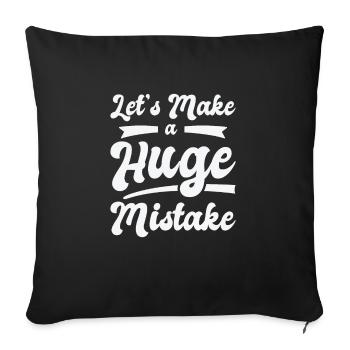 Énorme erreur Citations d’imperfection de l’art de la ligne - Housse de coussin décorative 45 x 45 cm - noir - Devant