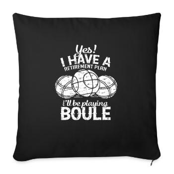 Boule Rente Plan - Sofakissenbezug 45 x 45 cm - Schwarz - Vorne