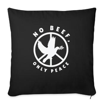 Nature Fan Peace Sign Dove Nature Positivity Bird - Sofa pillowcase 17,3'' x 17,3'' (45 x 45 cm) - black - Front