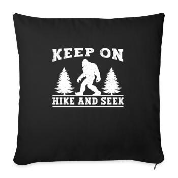 Les fournitures de fête Bigfoot continuent de grimper et de chercher - Housse de coussin décorative 45 x 45 cm - noir - Devant
