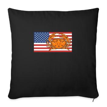 Krebs Geschenk Schrimp Krabbe Hummer Skorpion - Sofakissenbezug 45 x 45 cm - Schwarz - Vorne