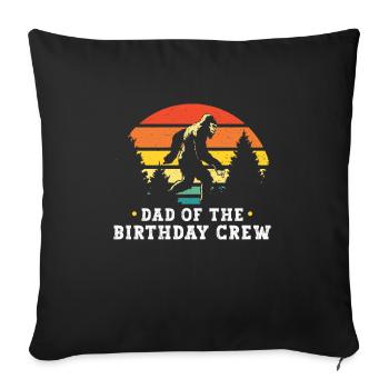 Bigfoot Party fournit le père de l’équipe d’anniversaire - Housse de coussin décorative 45 x 45 cm - noir - Devant