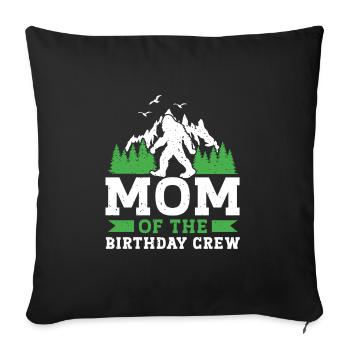 Bigfoot Party fournit maman de l’équipe d’anniversaire - Housse de coussin décorative 45 x 45 cm - noir - Devant