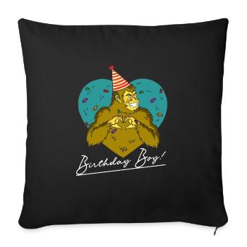 Bigfoot Party Supplies Anniversaire Garçon Sasquatch - Housse de coussin décorative 45 x 45 cm - noir - Devant
