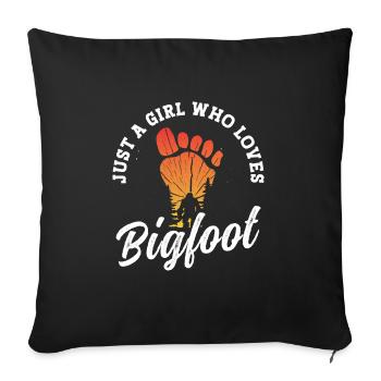 Just A Girl Who Loves Bigfoot Party Supplies - Sofakissenbezug 45 x 45 cm - Schwarz - Vorne