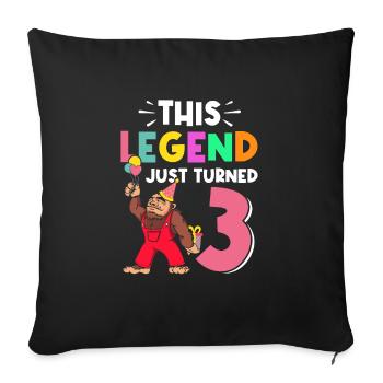 Bigfoot Party Supplies Dad Of The Birthday Crew - Sofa pillowcase 17,3'' x 17,3'' (45 x 45 cm) - black - Front