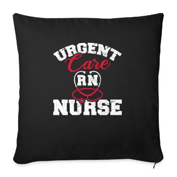 Urgent Care Nurse Clinical Registered Nursing RN H - Sofa pillowcase 17,3'' x 17,3'' (45 x 45 cm) - black - Front