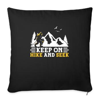 Bigfoot Party Supplies Keep On Hike And Seek - Sofa pillowcase 17,3'' x 17,3'' (45 x 45 cm) - black - Front