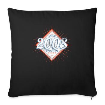 Edition Limitée Millésime 2008 - Housse de coussin décorative 45 x 45 cm - noir - Devant