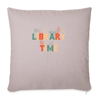 Bibliothèque de cadeaux de chemise Time - Housse de coussin décorative 45 x 45 cm - taupe clair - Devant