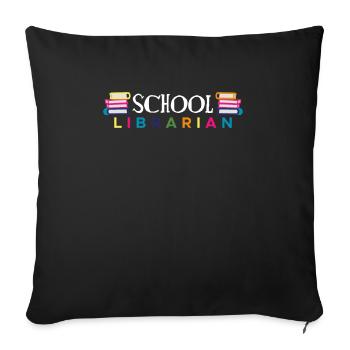 School Librarian Shirt Geschenk - Sofakissenbezug 45 x 45 cm - Schwarz - Vorne