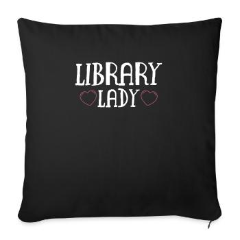 Bibliothèque Lady Shirt Cadeau - Housse de coussin décorative 45 x 45 cm - noir - Devant