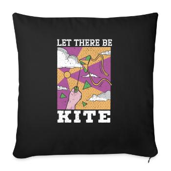 Qu’il y ait un amant volant volant Kite Whisperer - Housse de coussin décorative 45 x 45 cm - noir - Devant