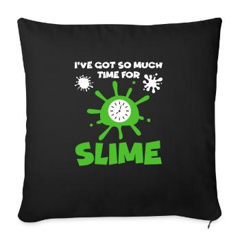 Slime Time Dripping Slime Drip Gear Slime Maker - Housse de coussin décorative 45 x 45 cm - noir - Devant