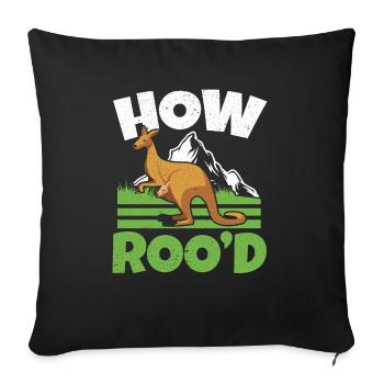 How Roo'd Kangaroo Wildlife Animal Australia - Sofa pillowcase 17,3'' x 17,3'' (45 x 45 cm) - black - Front