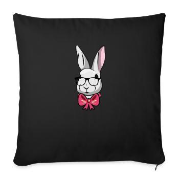 Cute Easter Rabbit Fly - Sofakissenbezug 45 x 45 cm - Schwarz - Vorne