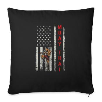 Muay Thai Fighter Kickboxer Thai Boxing Kickboxing - Sofa pillowcase 17,3'' x 17,3'' (45 x 45 cm) - black - Front