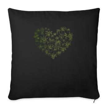 Succulent Cactus Cute Plants Funny Plant Lover Hou - Sofa pillowcase 17,3'' x 17,3'' (45 x 45 cm) - black - Front