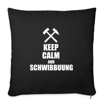 Erzgebirge Keep Calm Schwibbogen - Sofakissenbezug 45 x 45 cm - Schwarz - Vorne