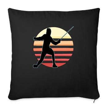 Fencing Fencing Sport Fencing - Sofa pillowcase 17,3'' x 17,3'' (45 x 45 cm) - black - Front