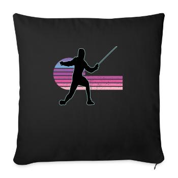 Fencing Fencing Sport Fencing - Sofa pillowcase 17,3'' x 17,3'' (45 x 45 cm) - black - Front