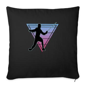 Fencing Fencing Sport Fencing - Sofa pillowcase 17,3'' x 17,3'' (45 x 45 cm) - black - Front