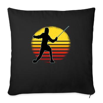 Fencing Fencing Sport Fencing - Sofa pillowcase 17,3'' x 17,3'' (45 x 45 cm) - black - Front