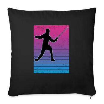 Fencing Fencing Sport Fencing - Sofa pillowcase 17,3'' x 17,3'' (45 x 45 cm) - black - Front