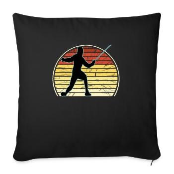 Fencing Fencing Sport Fencing - Sofa pillowcase 17,3'' x 17,3'' (45 x 45 cm) - black - Front