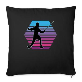 Fencing Fencing Sport Fencing - Sofa pillowcase 17,3'' x 17,3'' (45 x 45 cm) - black - Front